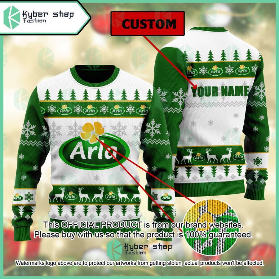Personalized Arla Ugly Christmas Sweater word3