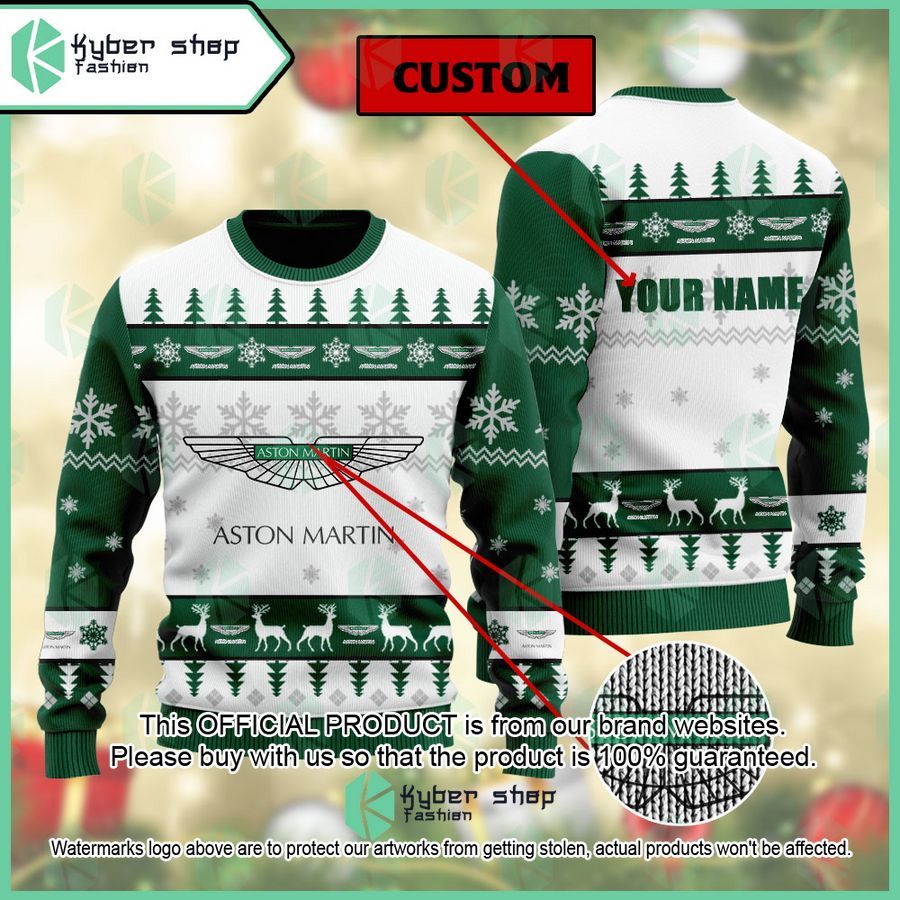 Personalized Aston Martin Ugly Christmas Sweater