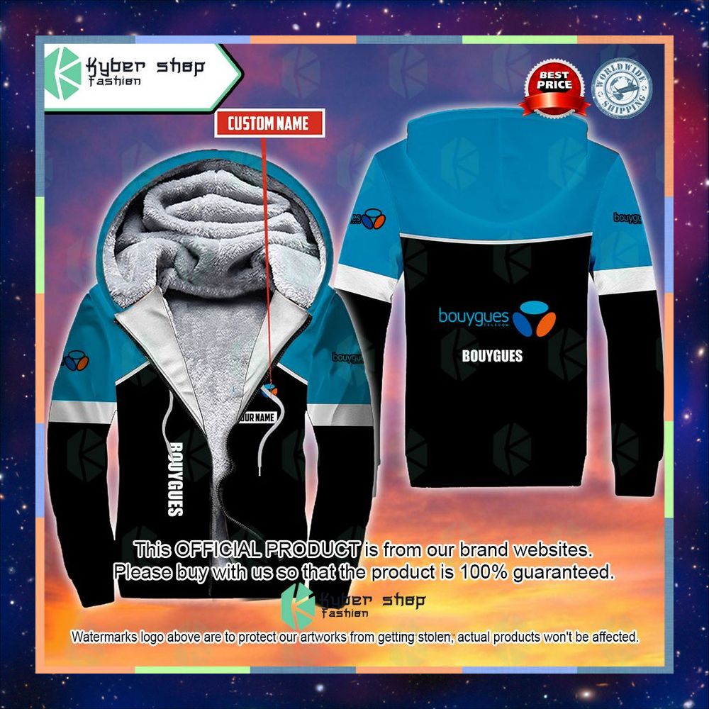 Personalized Bouygues Fleece Hoodie 3 Personalized Bouygues Fleece Hoodie word2