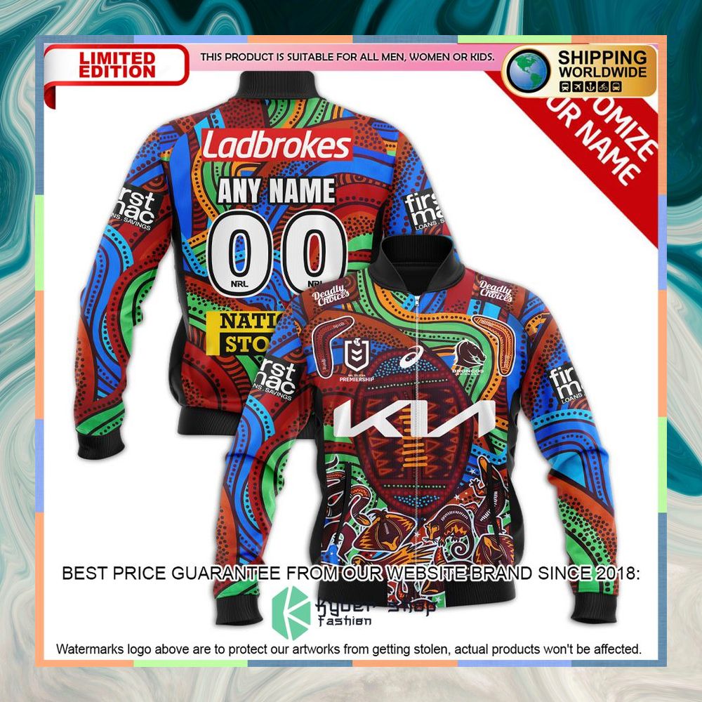 Personalized Brisbane Broncos Bomber Jacket 6 Personalized Brisbane Broncos Bomber Jacket word2