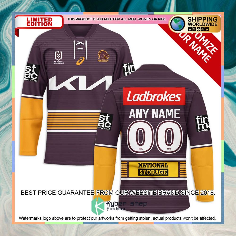 Personalized Brisbane Broncos logo Hockey Jersey 5 Personalized Brisbane Broncos logo Hockey Jersey word3