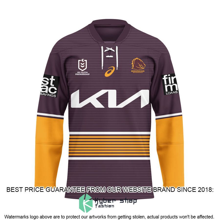 Personalized Brisbane Broncos logo Hockey Jersey 3 Personalized Brisbane Broncos logo Hockey Jersey word3