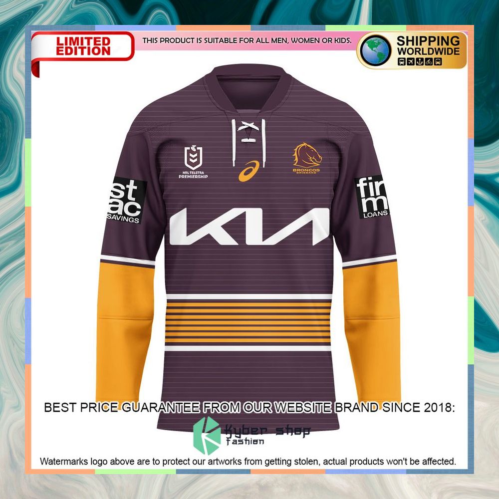 Personalized Brisbane Broncos logo Hockey Jersey 7 Personalized Brisbane Broncos logo Hockey Jersey word3