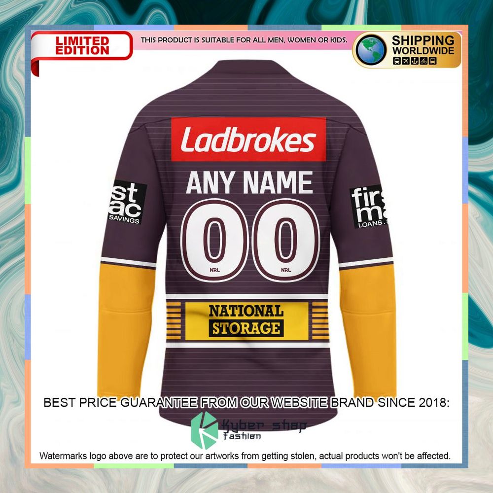 Personalized Brisbane Broncos logo Hockey Jersey 8 Personalized Brisbane Broncos logo Hockey Jersey word3