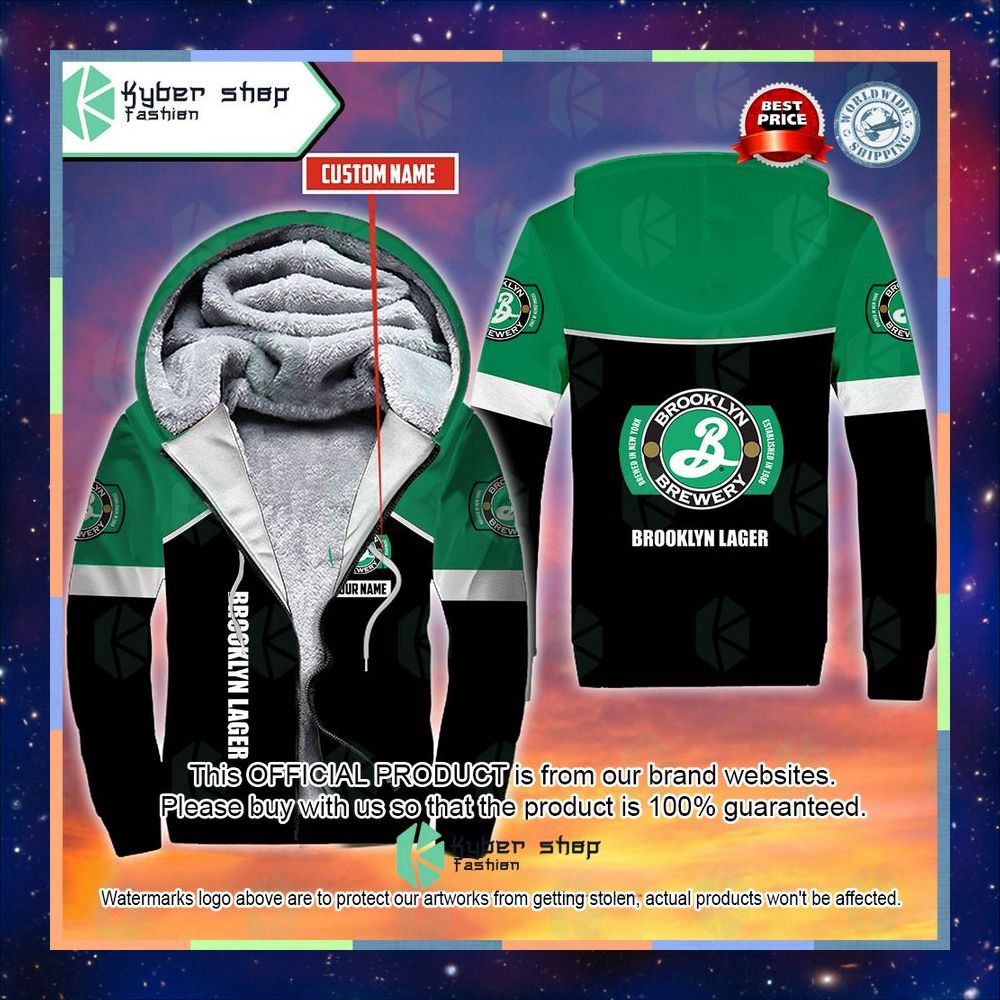 Personalized Brooklyn Lager Fleece Hoodie 3 Personalized Brooklyn Lager Fleece Hoodie word1