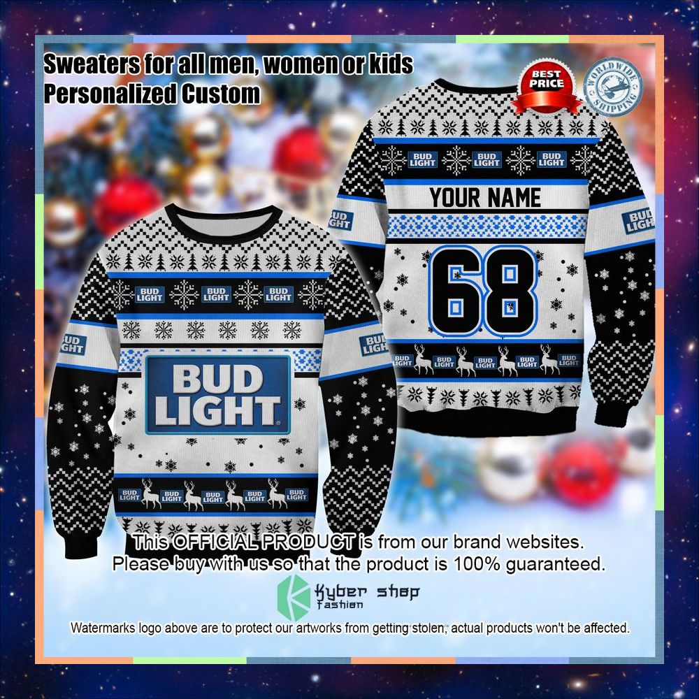 Personalized Bud Light Ugly Sweater 3 Personalized Bud Light Ugly Sweater word2