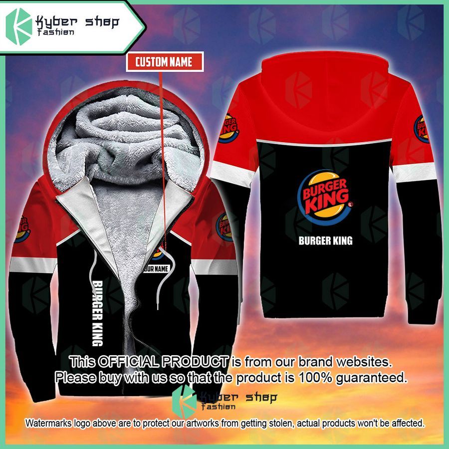 Personalized Burger King Fleece Hoodie