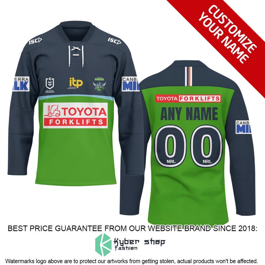 Personalized Canberra Raiders Hockey Jersey word2