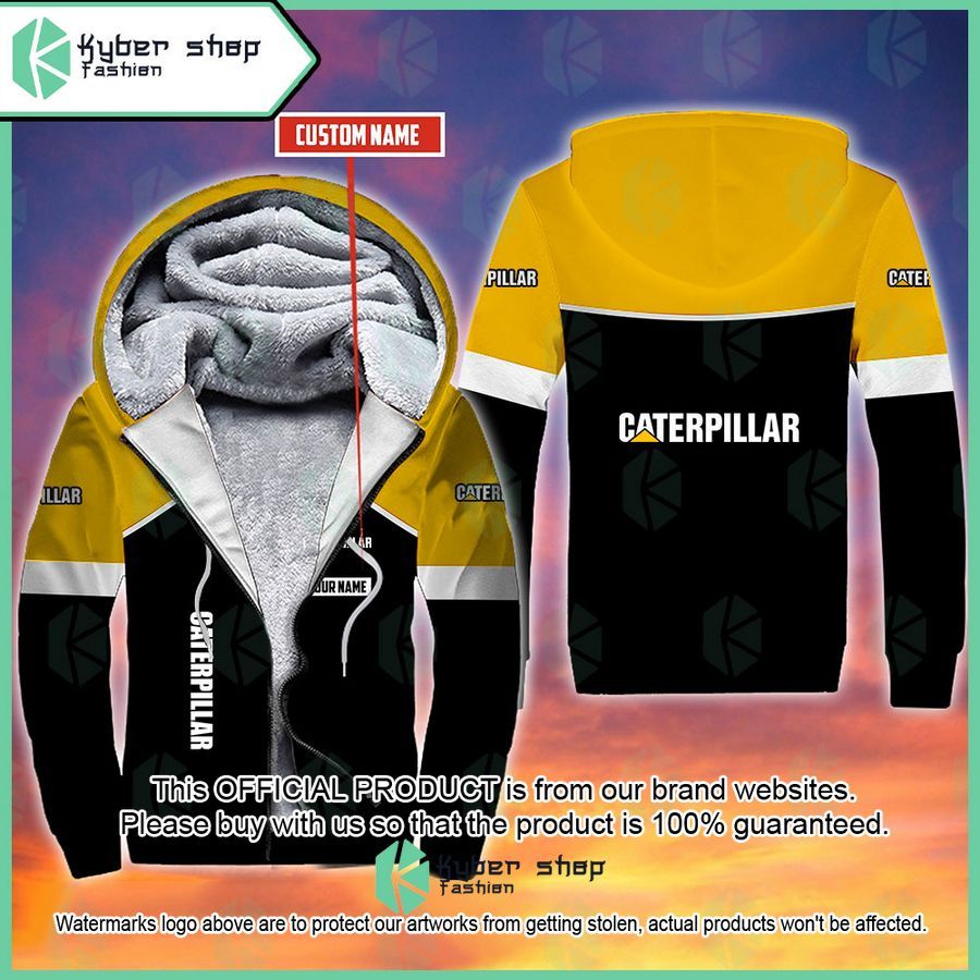 Personalized Caterpillar Fleece Hoodie word3