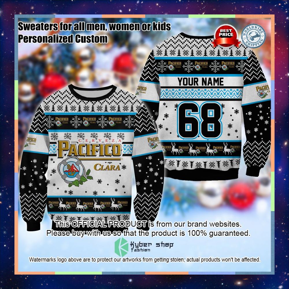 Personalized Cerveza Pacifico Clara Ugly Sweater 3 Personalized Cerveza Pacifico Clara Ugly Sweater word1