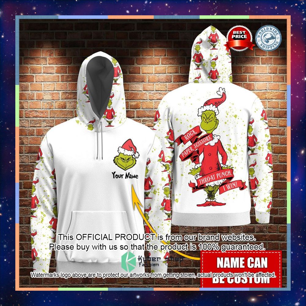 Personalized Christmas Grinch Rock Paper Scissors Punch I Win Shirt, Hoodie 6 Personalized Christmas Grinch Rock Paper Scissors Punch I Win Shirt, Hoodie word2