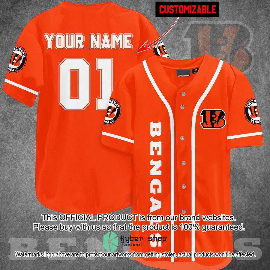 Personalized Cincinnati Bengals Baseball Jersey
