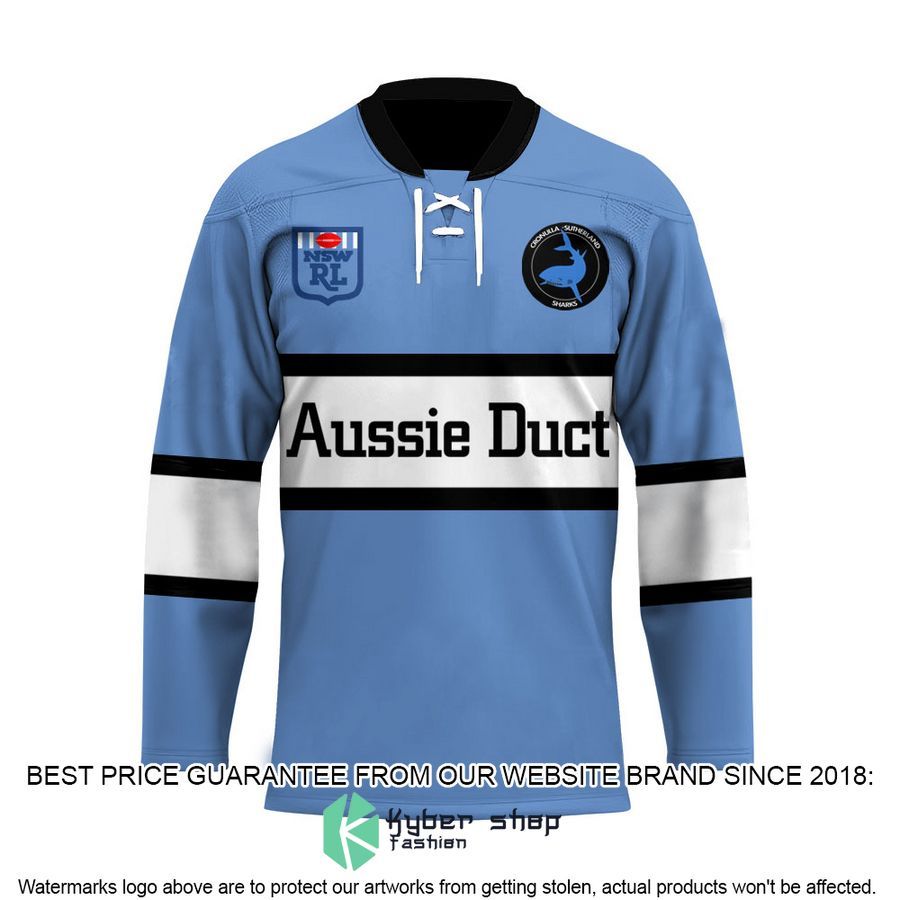 Personalized Cronulla Sutherland Sharks blue Hockey Jersey 3 Personalized Cronulla Sutherland Sharks blue Hockey Jersey word3