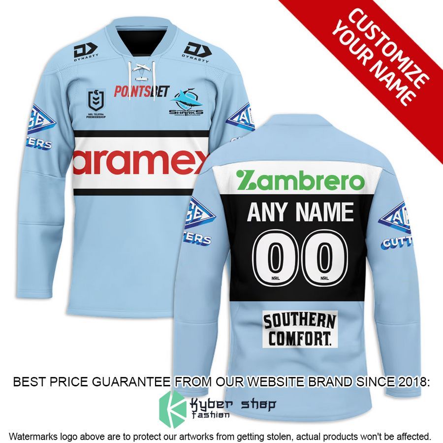 Personalized Cronulla Sutherland Sharks Hockey Jersey
