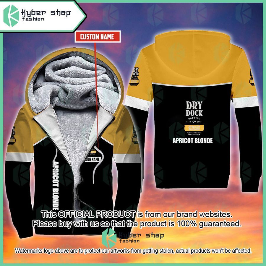 Personalized Dry Dock Brewing Apricot Blonde Fleece Hoodie