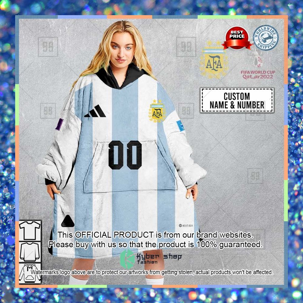 Personalized FIFA World Cup 2022 Argentina Football Jersey 2022 Oodie Blanket Hoodie 6 Personalized FIFA World Cup 2022 Argentina Football Jersey 2022 Oodie Blanket Hoodie word1