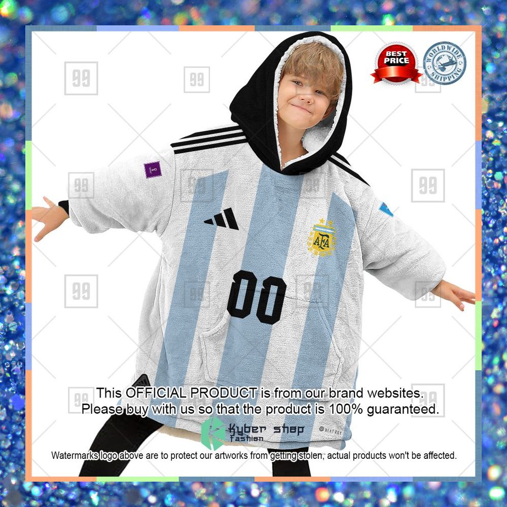 Personalized FIFA World Cup 2022 Argentina Football Jersey 2022 Oodie Blanket Hoodie 9 Personalized FIFA World Cup 2022 Argentina Football Jersey 2022 Oodie Blanket Hoodie word1