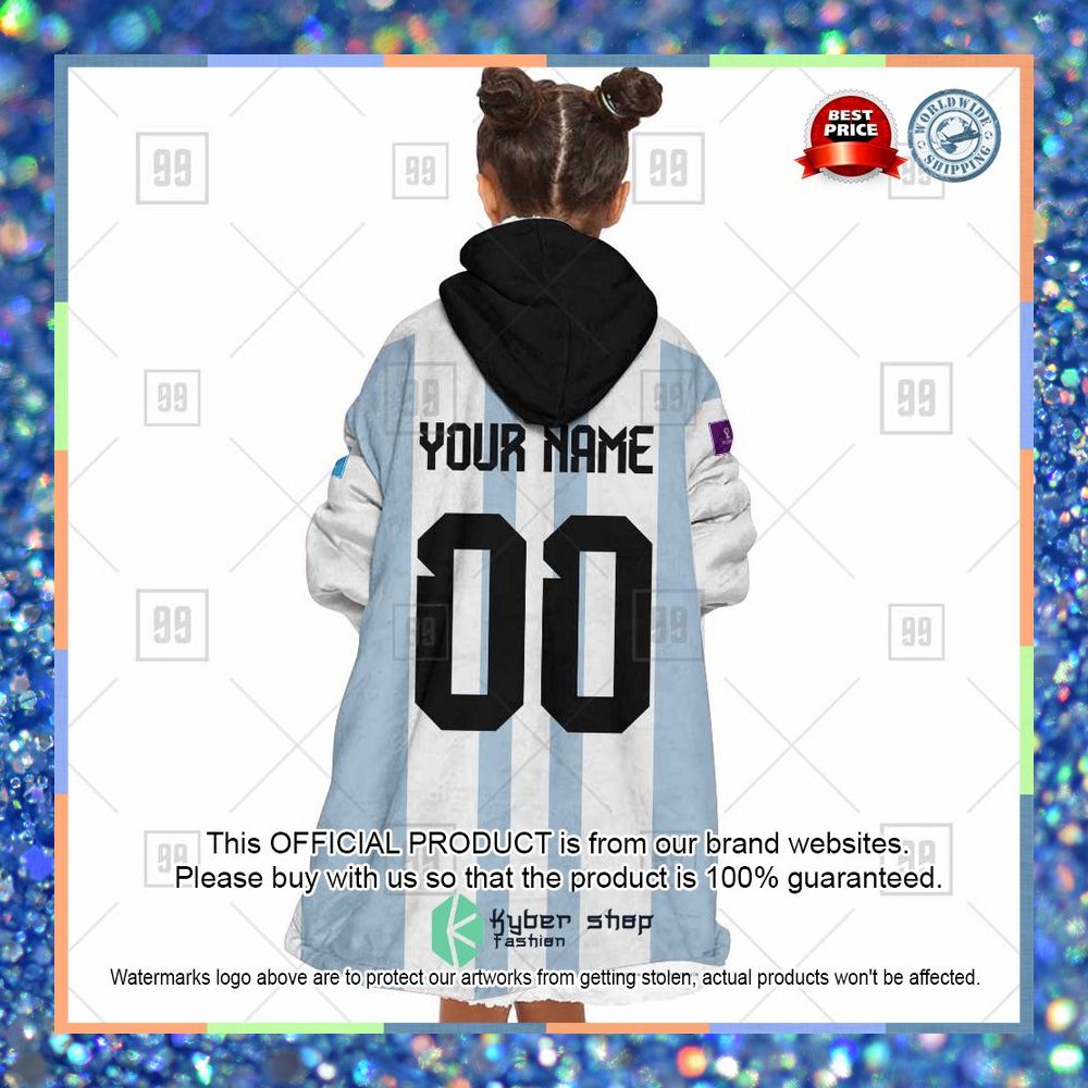 Personalized FIFA World Cup 2022 Argentina Football Jersey 2022 Oodie Blanket Hoodie 10 Personalized FIFA World Cup 2022 Argentina Football Jersey 2022 Oodie Blanket Hoodie word1