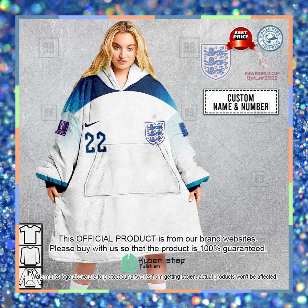 Personalized FIFA World Cup 2022 England Football Jersey 2022 Oodie Blanket Hoodie 6 Personalized FIFA World Cup 2022 England Football Jersey 2022 Oodie Blanket Hoodie word2
