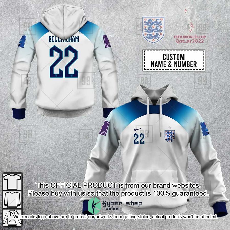 Personalized FIFA World Cup 2022 England Football Jersey Shirt, Hoodie