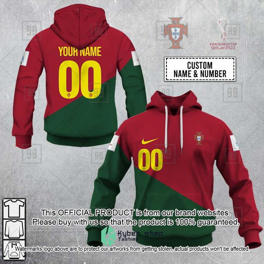 Personalized FIFA World Cup 2022 Portugal Football Jersey Shirt, Hoodie