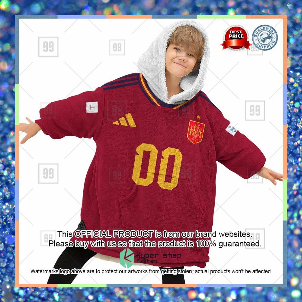 Personalized FIFA World Cup 2022 Spain Football Jersey 2022 Oodie Blanket Hoodie 9 Personalized FIFA World Cup 2022 Spain Football Jersey 2022 Oodie Blanket Hoodie word2