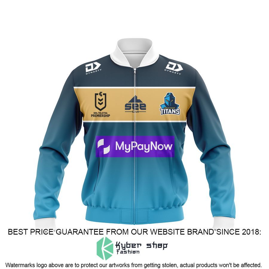Personalized Gold Coast Titans Bomber Jacket 4 Personalized Gold Coast Titans Bomber Jacket word1