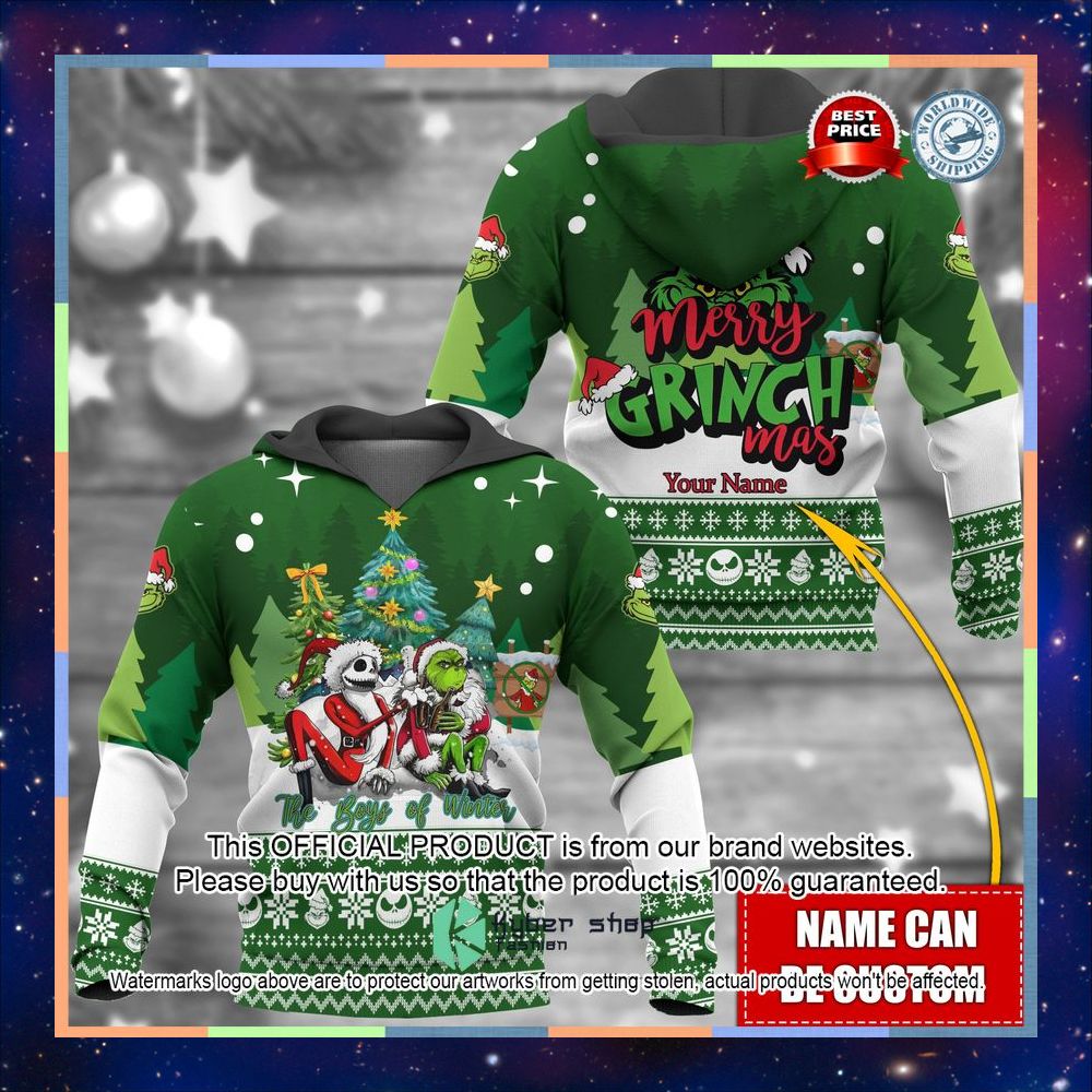 Personalized Grinch Jack Skellington Merry Grinchmas Shirt, Hoodie 10 Personalized Grinch Jack Skellington Merry Grinchmas Shirt, Hoodie word1