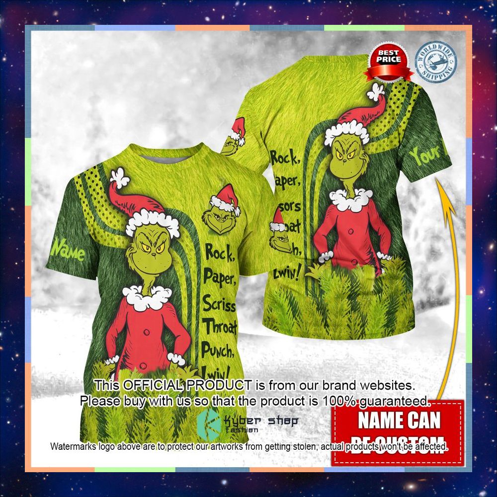 Personalized Grinch Rock Paper Scissors Punch I Win Shirt, Hoodie 9 Personalized Grinch Rock Paper Scissors Punch I Win Shirt, Hoodie word1