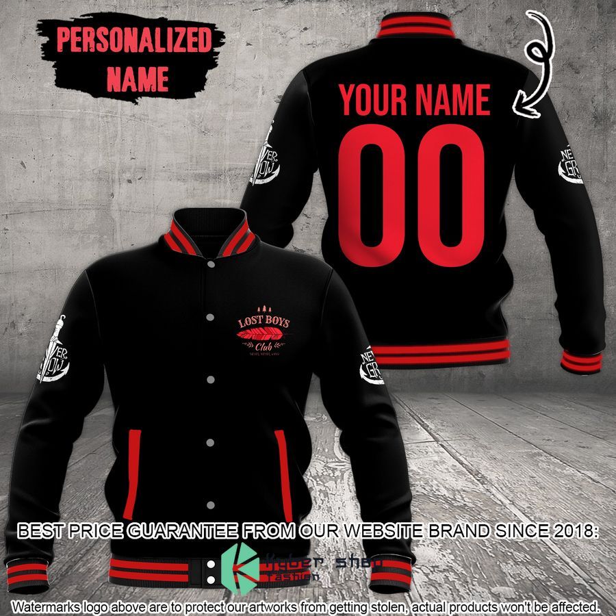 Personalized Horror Lost Boys Club Baseball Jacket word1