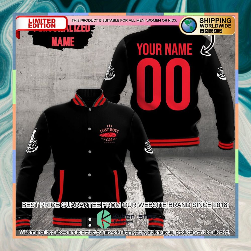Personalized Horror Lost Boys Club Baseball Jacket 3 Personalized Horror Lost Boys Club Baseball Jacket word3