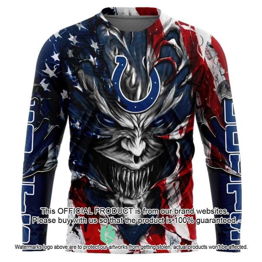 Personalized Indianapolis Colts Demon Face American Flag Shirt, Hoodie 3 Personalized Indianapolis Colts Demon Face American Flag Shirt, Hoodie word3