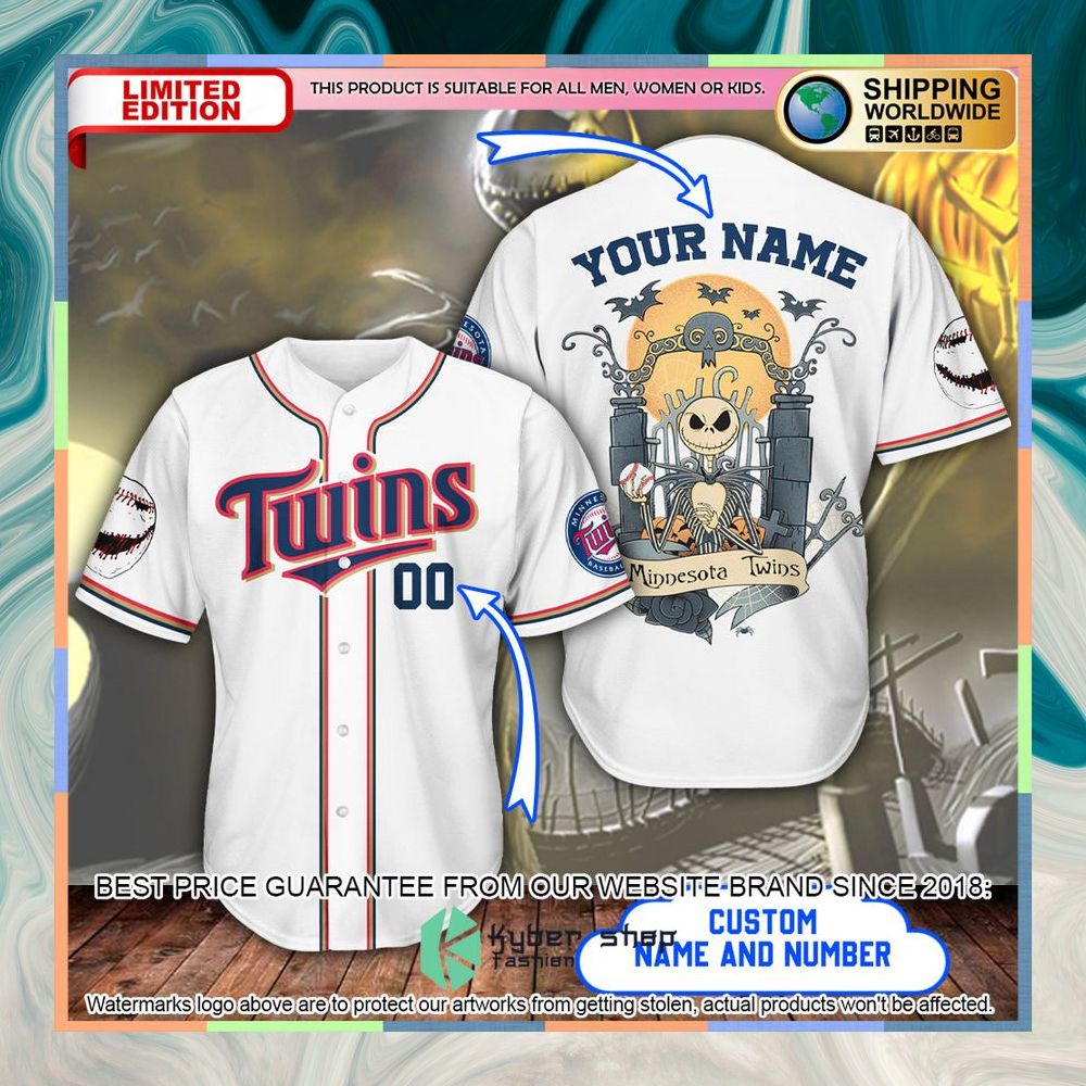 Personalized Jack Skellington Minnesota Twins Baseball Jacket 3 Personalized Jack Skellington Minnesota Twins Baseball Jacket word1