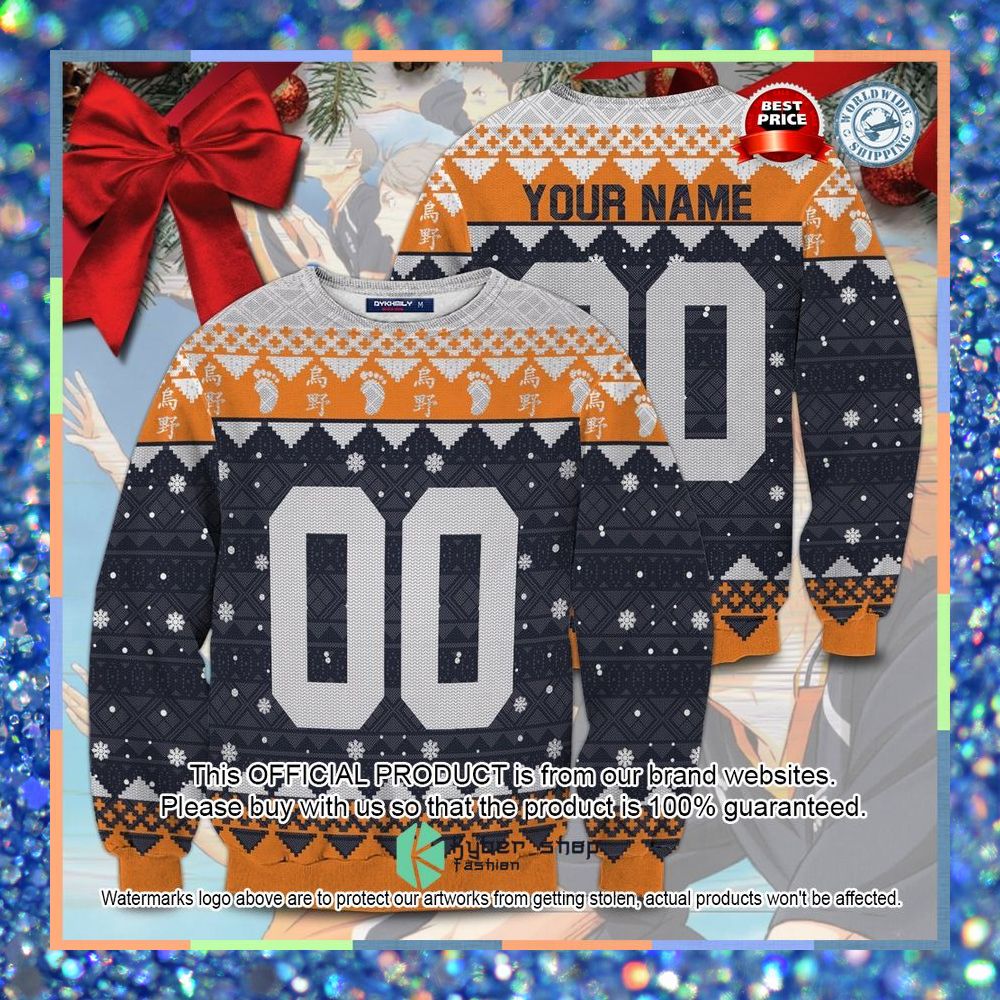 Personalized Karasuno High Haikyuu Christmas Sweater 8 Personalized Karasuno High Haikyuu Christmas Sweater word3