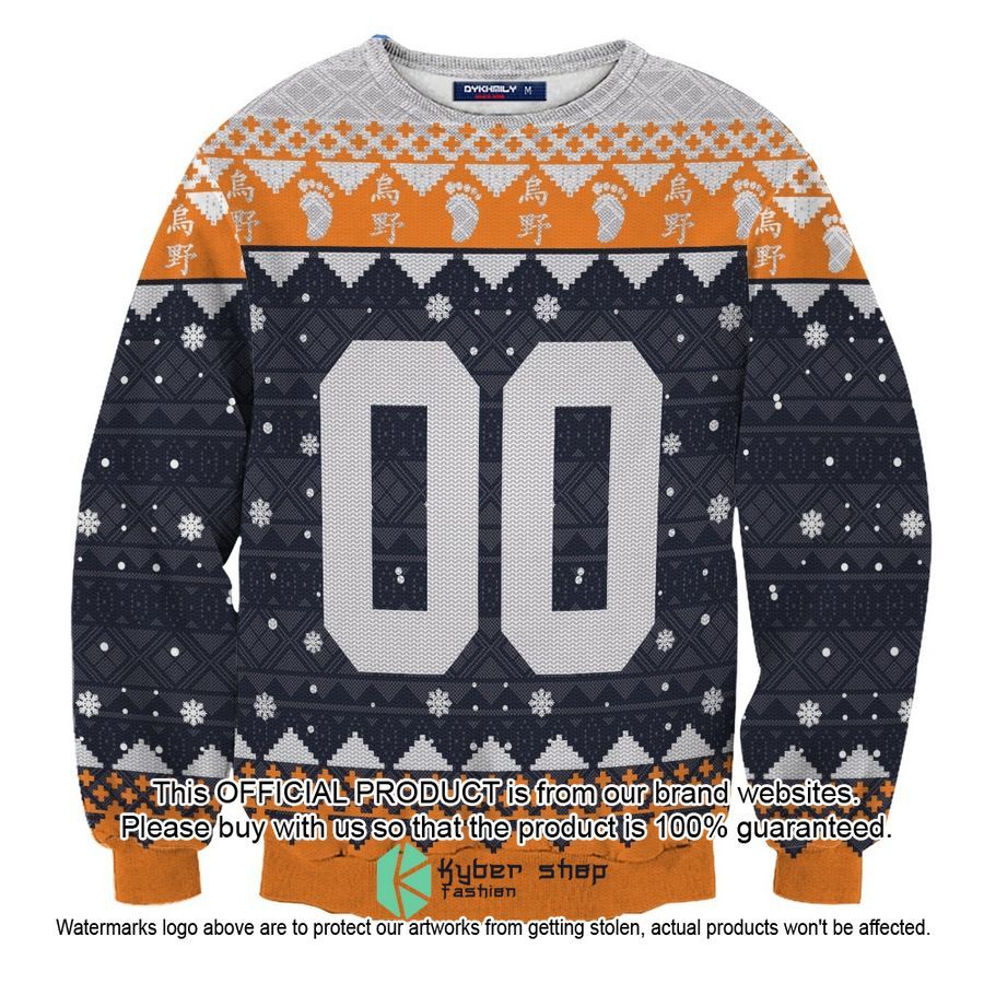 Personalized Karasuno High Haikyuu Christmas Sweater 3 Personalized Karasuno High Haikyuu Christmas Sweater word3