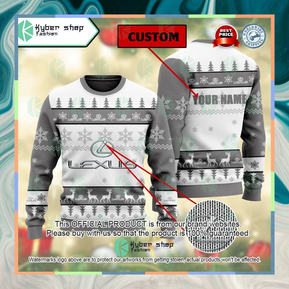 Personalized Lexus Ugly Christmas Sweater 6 Personalized Lexus Ugly Christmas Sweater word3