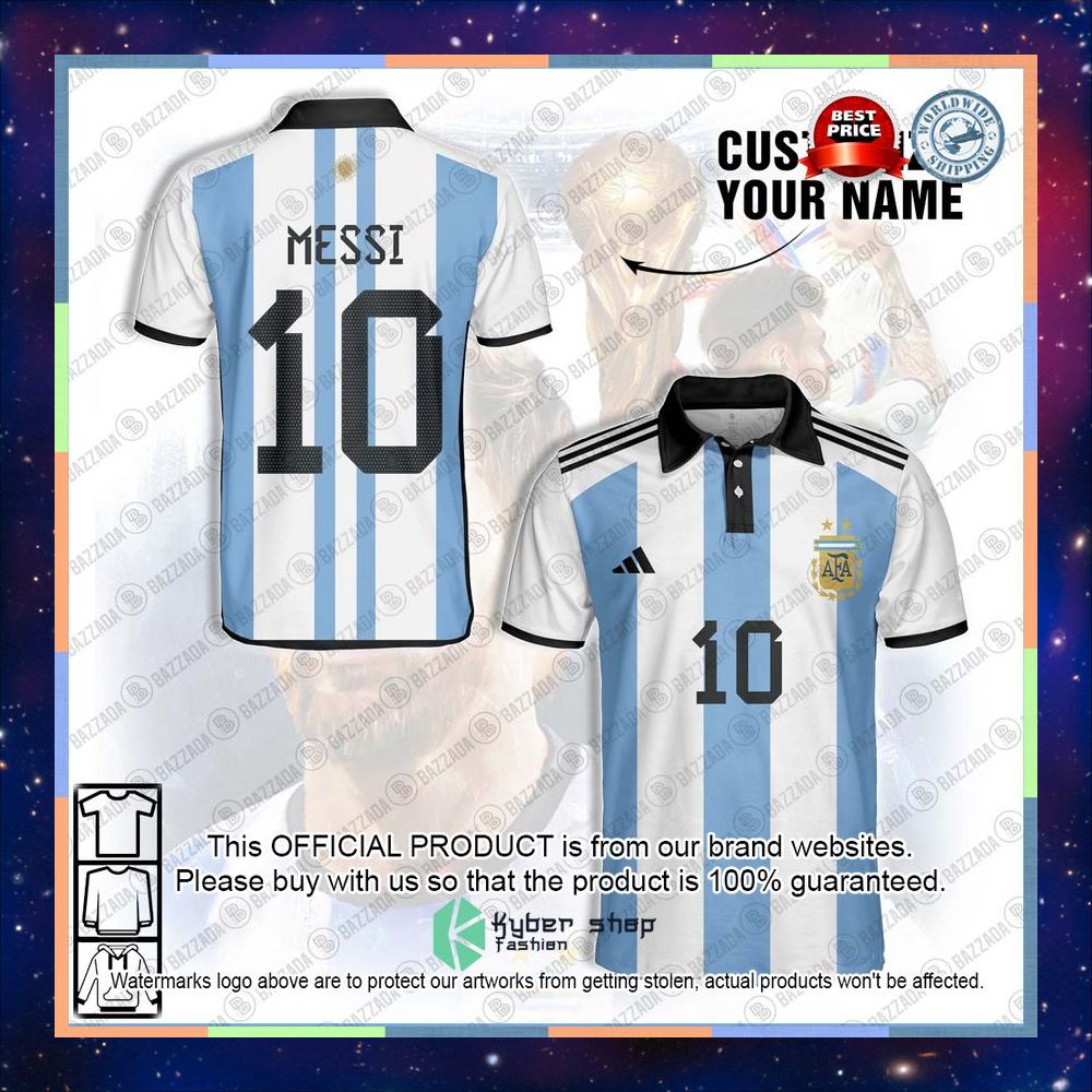 Personalized Lionel Messi Argentina Polo Shirt 4 Personalized Lionel Messi Argentina Polo Shirt word1