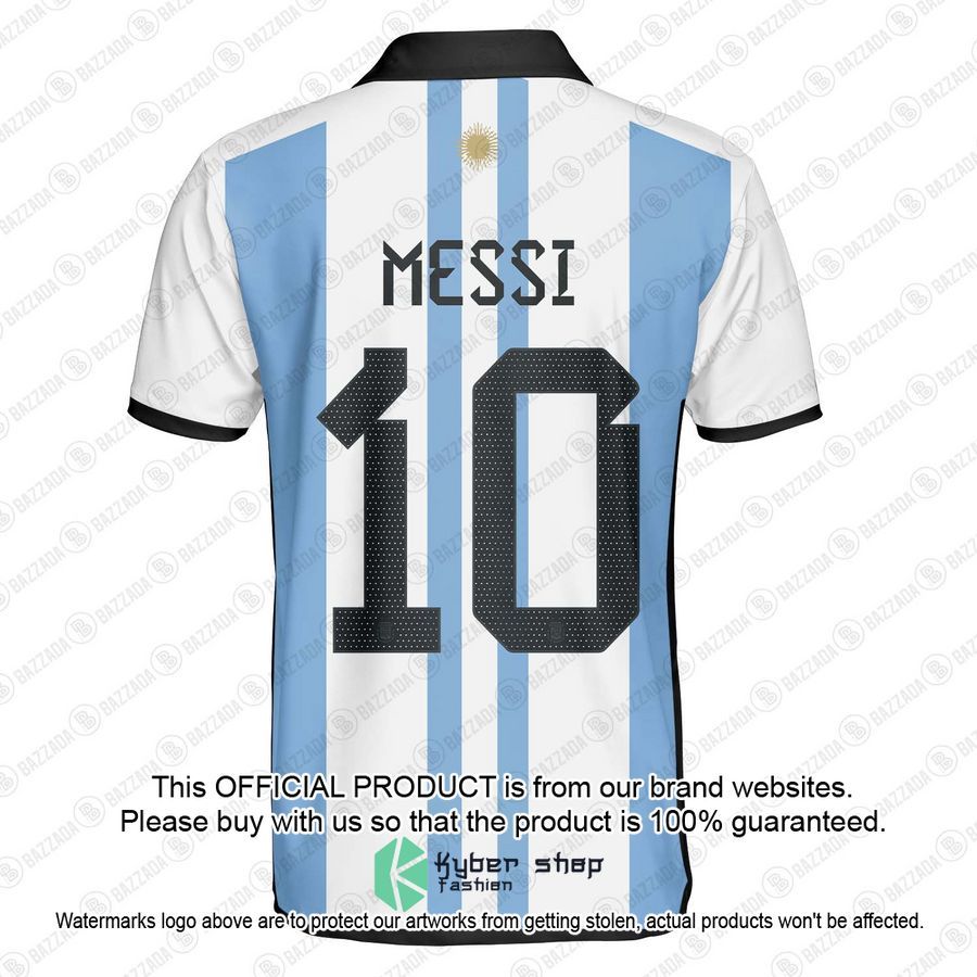 Personalized Lionel Messi Argentina Polo Shirt 3 Personalized Lionel Messi Argentina Polo Shirt word1