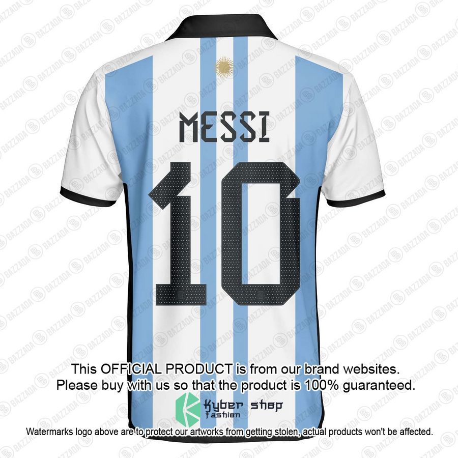 Personalized Lionel Messi Argentina World Cup 2022 Polo Shirt 3 Personalized Lionel Messi Argentina World Cup 2022 Polo Shirt word1