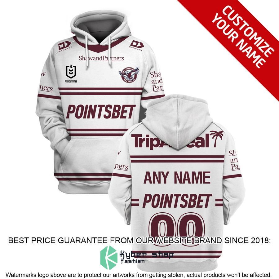 Personalized Manly-Warringah Sea Eagles white Shirt, Hoodie