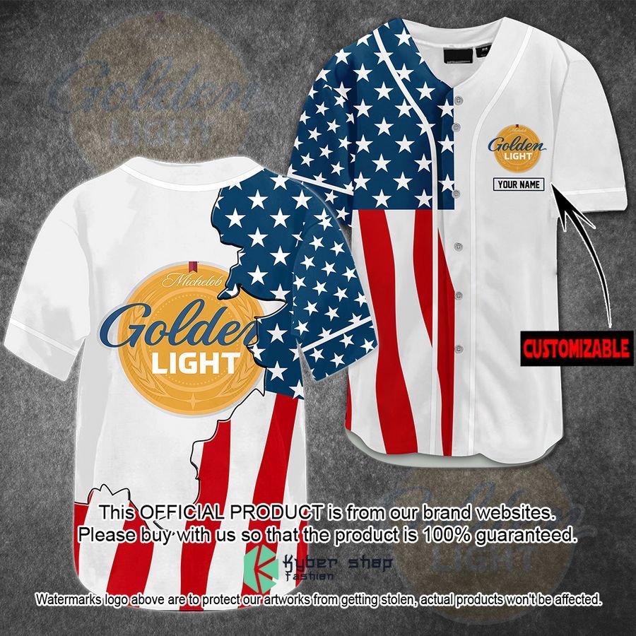 Personalized Michelob Golden Light Baseball Jersey