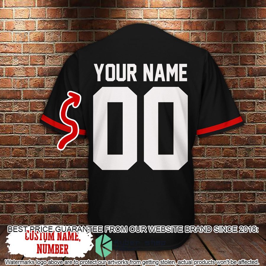 Personalized Mickey black Baseball Jersey 3 Personalized Mickey black Baseball Jersey word2
