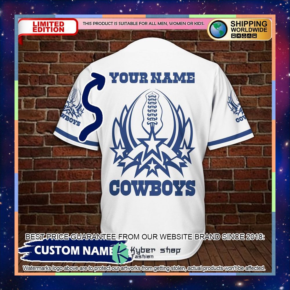 Personalized Mickey Mouse Dallas Cowboys white Baseball Jersey 6 Personalized Mickey Mouse Dallas Cowboys white Baseball Jersey word1