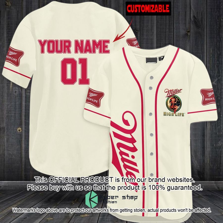 Personalized Miller Highlife Custom Baseball Jersey