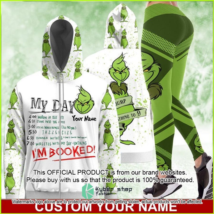 Personalized My Day I'm Booked Grinch Shirt, Hoodie