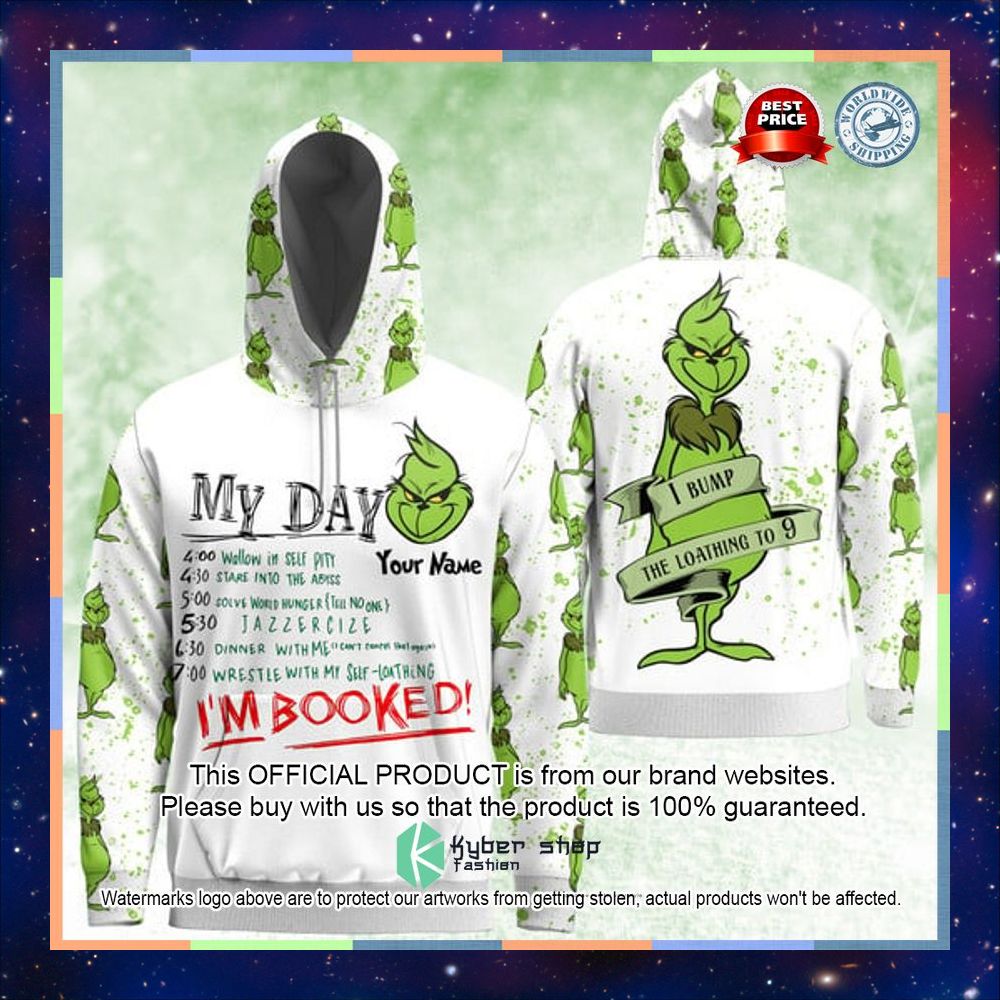 Personalized My Day I'm Booked Grinch Shirt, Hoodie 7 Personalized My Day I'm Booked Grinch Shirt, Hoodie word1