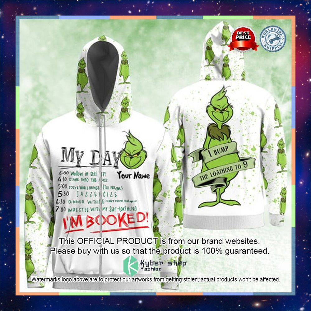 Personalized My Day I'm Booked Grinch Shirt, Hoodie 8 Personalized My Day I'm Booked Grinch Shirt, Hoodie word1
