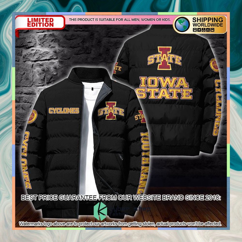 Personalized NCAA Iowa State Cyclones Puffer Jacket 5 Personalized NCAA Iowa State Cyclones Puffer Jacket word1