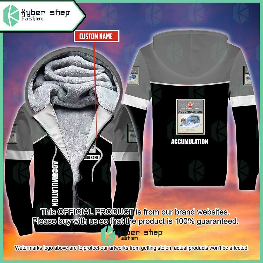 Personalized New Belgium Rotating Seasonal Accumulation White IPA Fleece Hoodie