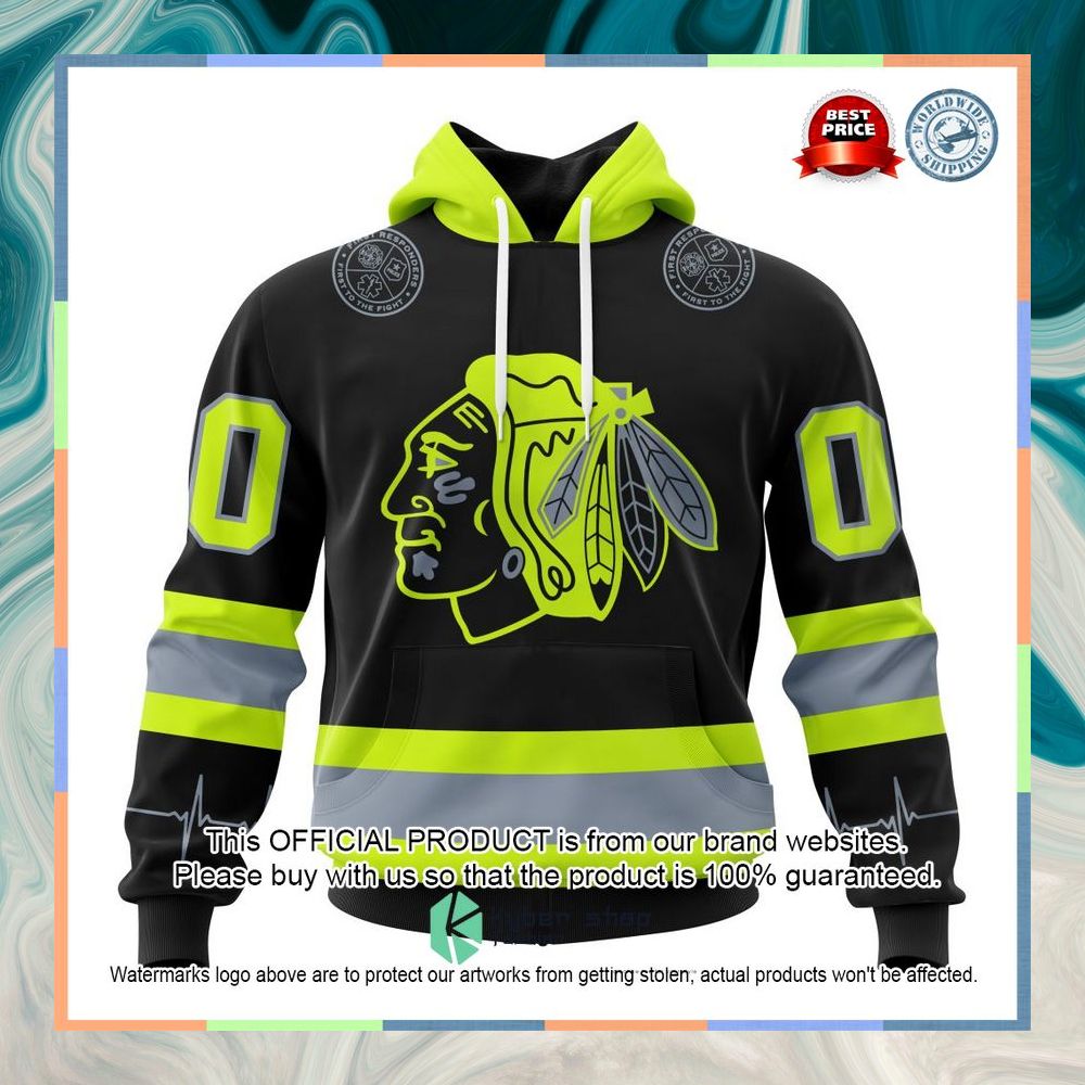 Personalized NHL Chicago BlackHawks FireFighter Uniforms Shirt, Hoodie 10 Personalized NHL Chicago BlackHawks FireFighter Uniforms Shirt, Hoodie word3